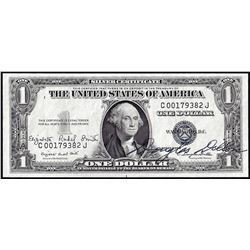 1935G $1 Silver Certificate Note with Dual Courtesy Autographs