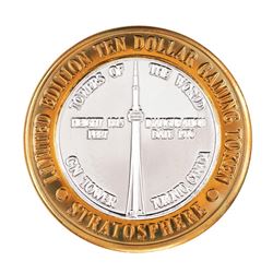 .999 Silver Stratosphere Las Vegas, NV $10 Casino Limited Edition Gaming Token