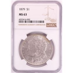 1879 $1 Morgan Silver Dollar Coin NGC MS63