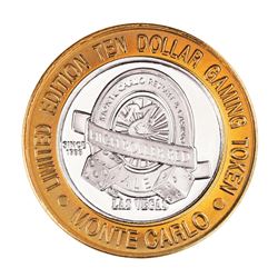 .999 Silver Monte Carlo Las Vegas, Nevada $10 Casino Limited Edition Gaming Token