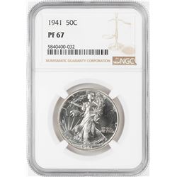 1941 Proof Walking Liberty Half Dollar Coin NGC PF67
