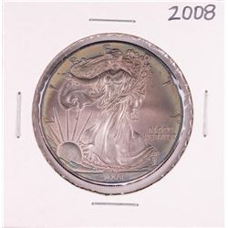 2008 $1 American Silver Eagle Coin Amazing Toning