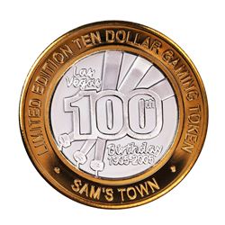 .999 Silver Sam's Town Las Vegas $10 Casino Limited Edition Gaming Token