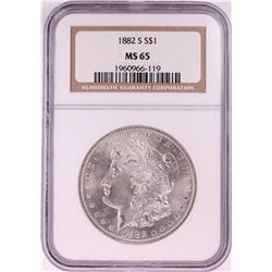 1882-S $1 Morgan Silver Dollar Coin NGC MS65