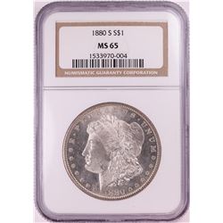 1880-S $1 Morgan Silver Dollar Coin NGC MS65