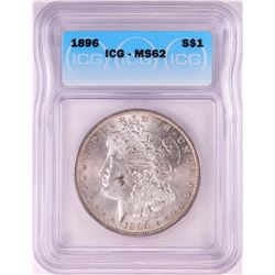 1896 $1 Morgan Silver Dollar Coin ICG MS62