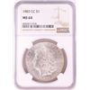 Image 1 : 1883-CC $1 Morgan Silver Dollar Coin NGC MS64