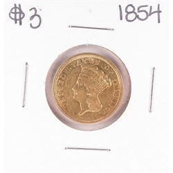 1854 $3 Indian Princess Head Gold Coin