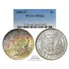 Image 1 : 1884-O $1 Morgan Silver Dollar Coin PCGS MS64 Amazing Toning