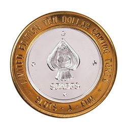 .999 Silver Slots A Fun Casino Las Vegas, NV $10 Limited Edition Casino Gaming Token