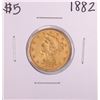 Image 1 : 1882 $5 Liberty Head Half Eagle Gold Coin