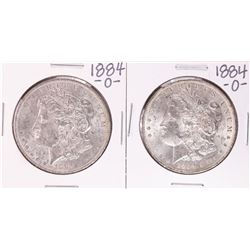 Lot of (2) 1884-O $1 Morgan Silver Dollar Coins