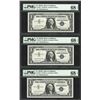 Image 1 : (3) Consecutive 1957B $1 Silver Certificate STAR Notes PMG Superb Gem Unc. 68PPQ