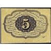 Image 2 : July 17, 1862 Five Cent First Issue Fractional Currency Note