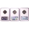 Image 2 : Lot of 1955-1957 Proof Jefferson Nickel Coins NGC PF68