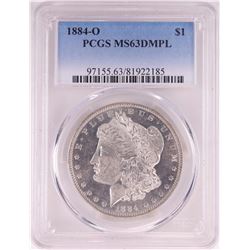 1884-O $1 Morgan Silver Dollar Coin PCGS MS63DMPL