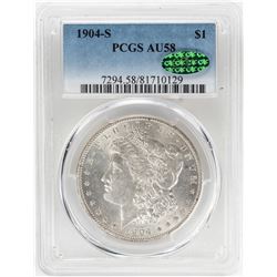 1904-S $1 Morgan Silver Dollar Coin PCGS AU58 CAC