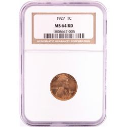 1927 Lincoln Wheat Cent Coin NGC MS64RD