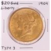 Image 1 : 1904 $20 Liberty Head Double Eagle Gold Coin
