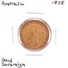 Image 1 : 1878 Australia Sovereign Gold Coin