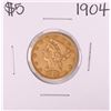 Image 1 : 1904 $5 Liberty Head Half Eagle Gold Coin