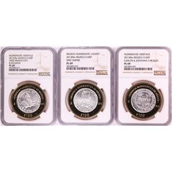 Lot of Mexico 2012/2013Mo 100 Pesos Numismatic Commemorative Silver Coins NGC PL69