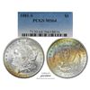 Image 1 : 1881-S $1 Morgan Silver Dollar Coin PCGS MS64 Amazing Toning