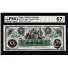 Image 1 : 1872 $20 State of South Carolina Revenue Bond Obsolete Note PMG Superb Gem Unc. 67EPQ