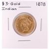Image 1 : 1878 $3 Indian Princess Head Gold Coin