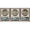 Image 2 : Lot of (3) 1948Mo Mexico 5 Pesos Silver Coins NGC MS64