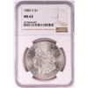 Image 1 : 1885-S $1 Morgan Silver Dollar Coin NGC MS63