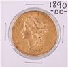 Image 1 : 1890-CC $20 Liberty Head Double Eagle Gold Coin