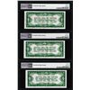 Image 2 : (3) Consecutive 1928B $1 Silver Certificate Notes Fr.1602 PMG Gem Uncirculated 65EPQ