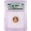 Image 1 : 2001 $5 American Gold Eagle Coin ICG MS70