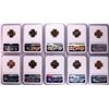 Image 2 : Set of 1956-1964 Proof Lincoln Wheat Cent Coins NGC PF67RD