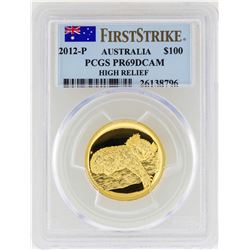 2012-P Australia $100 Koala High Relief Gold Coin PCGS PR69DCAM