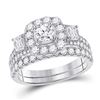Image 1 : Round Diamond Bridal Wedding Ring Band Set 2 Cttw 14kt Two-tone Gold - REF-200Y5N
