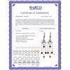 Image 2 : Genuine 3 ctw Citrine & Garnet Earrings 14KT White Gold - REF-48A9K