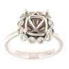Image 1 : 0.51 CTW Diamond Semi Mount Ring 14K White Gold - REF-69F7N