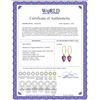 Image 2 : Genuine 19 ctw Amethyst Earrings 14KT Yellow Gold - REF-38M6T