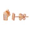 Image 1 : 0.07 CTW Diamond Earrings 18K Rose Gold - REF-20M2F