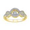 Image 1 : Womens Round Diamond Moving Twinkle Solitaire Ring 1/4 Cttw 10kt Yellow Gold - REF-29M9H