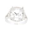 Image 1 : 0.47 CTW Diamond Semi Mount Ring 14K White Gold - REF-59N9Y