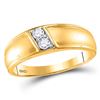 Image 1 : Womens Round Diamond Band Ring 1/5 Cttw 10kt Yellow Gold - REF-30H5R