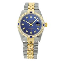 Rolex Pre-owned 36mm Mens Blue Two Tone - REF-610X4K