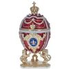 Image 1 : Lions Holding Royal Crown Faberge Inspired Trinket Jewel Box Egg