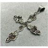 Image 1 : Meteorite & Herkimer Diamond Sterling Silver Cross Pendant
