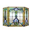 Image 4 : Tiffany-style Stained Glass Folding Fireplace Screen