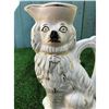 Image 2 : Mid 19thc English Staffordshire Spaniel Dog Porcelain Pitcher