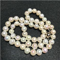 7-8mm White Cultured Pearls 18" Necklace